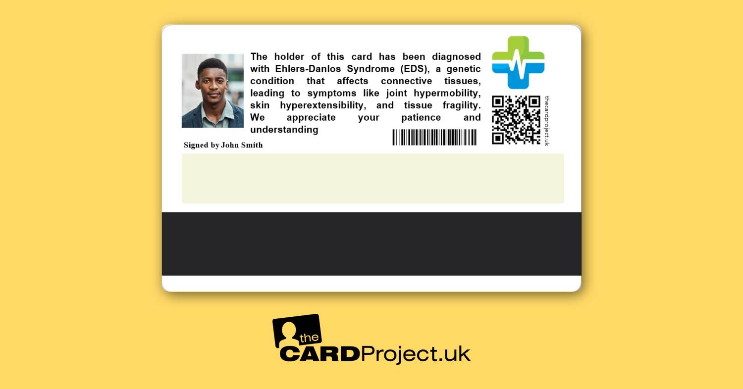 Premium Ehlers-Danlos Syndrome Medical ID Card (REAR)